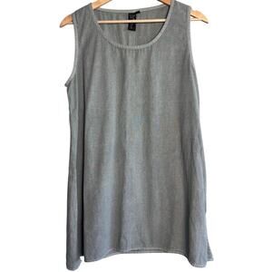 Focus Casual Life Gray 100% Cotton Tank Top | Size Small